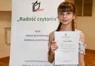 Sukces w konkursie "Radość czytania"