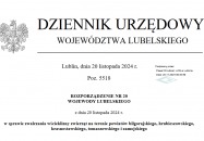 Rozporządzenie nr 20 Wojewody Lubelskiego z dnia 20 listopada 2024 r.